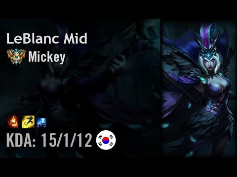LeBlanc Mid vs Lissandra - Mickey - KR Challenger Patch 6.10