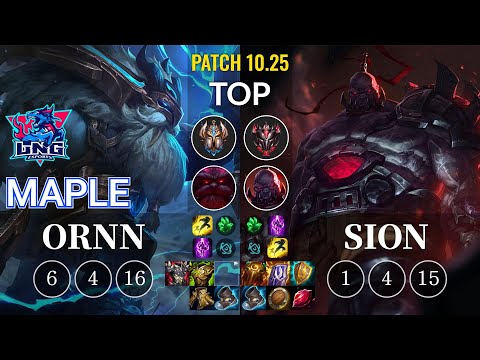 LNG Maple Ornn vs Sion Top - KR Patch 10.25