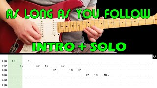 AS LONG AS YOU FOLLOW - Guitar lesson - Guitar intro &amp; solo (with tabs) - Fleetwood Mac - fast&amp;slow