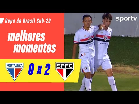 Gols e lances de Fortaleza x São Paulo