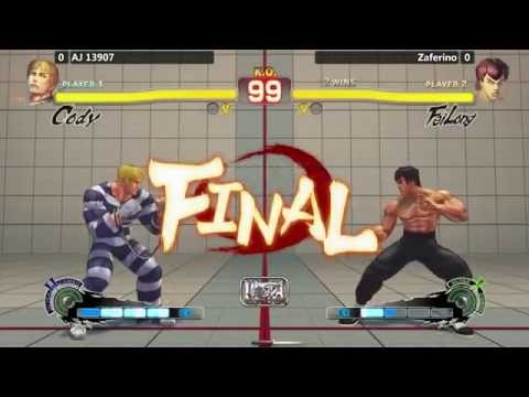 USF4 @ Resistance 4 - AJ13907 (Cody) vs Zaferino (Fei Long) [720p/60fps]