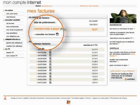 comment regler ma facture orange mobile
