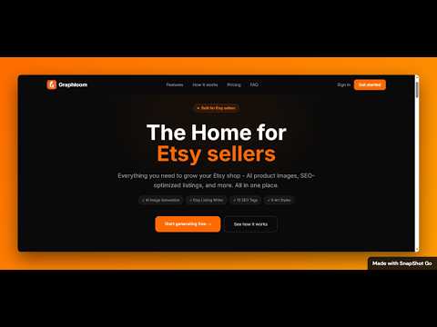 Graphloom - The home for Etsy sellers - AI images + listings in 60s