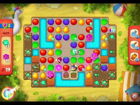 GardenScapes Level 3629 no boosters (25 moves)