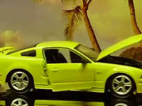 Custom 1:24 Maisto yellow Ford Mustang GT high speed pursuit police car with working lights