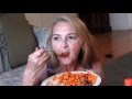 ASMR MUKBANG MACARONI SAUCE AND MEATBALLS VEGAN PLANT BASED VEGAN MAMA MI ASMR