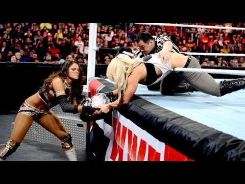 Eve vs Mae Young - Kaitlyn Attacks Eve Torres Divas Championship MatchWWE Raw 12/31/12