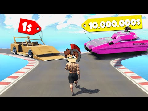 NO ELIJAS el CARRO EQUIVOCADO en GTA 5 🤣 COCHE de 1$ vs COCHE de 10.000.000$ 💸