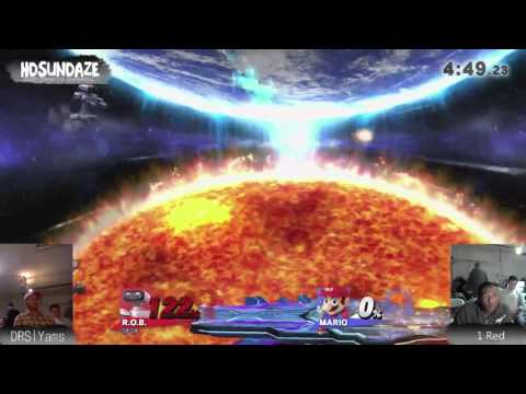 DRS|yams [R.O.B.] vs Red [Mario]  - HD Saturdaze Vol 1 Smash 4 Wii u