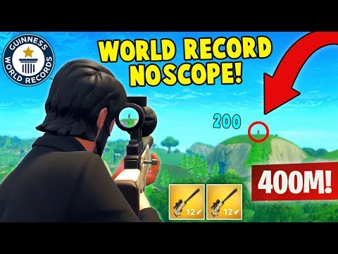 WORLD RECORD NOSCOPE 400M! (Fortnite FAILS & WINS #4)