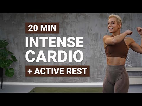 20 MIN CARDIO + ACTIVE REST | Full Body HIIT | Super Sweaty Fun | High Intensity | Home Workout