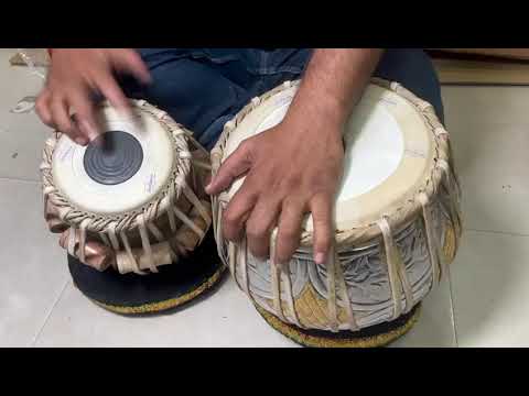 Armonia Professional Tabla Drum Set 4 Kg Copper Bayan Designer Finest Dayan with Padded Bag Book Hammer Cushions & Cover - Tabla Set Tabla Drums Tablas Indian Musical Instruments 2023 - Polished image 9