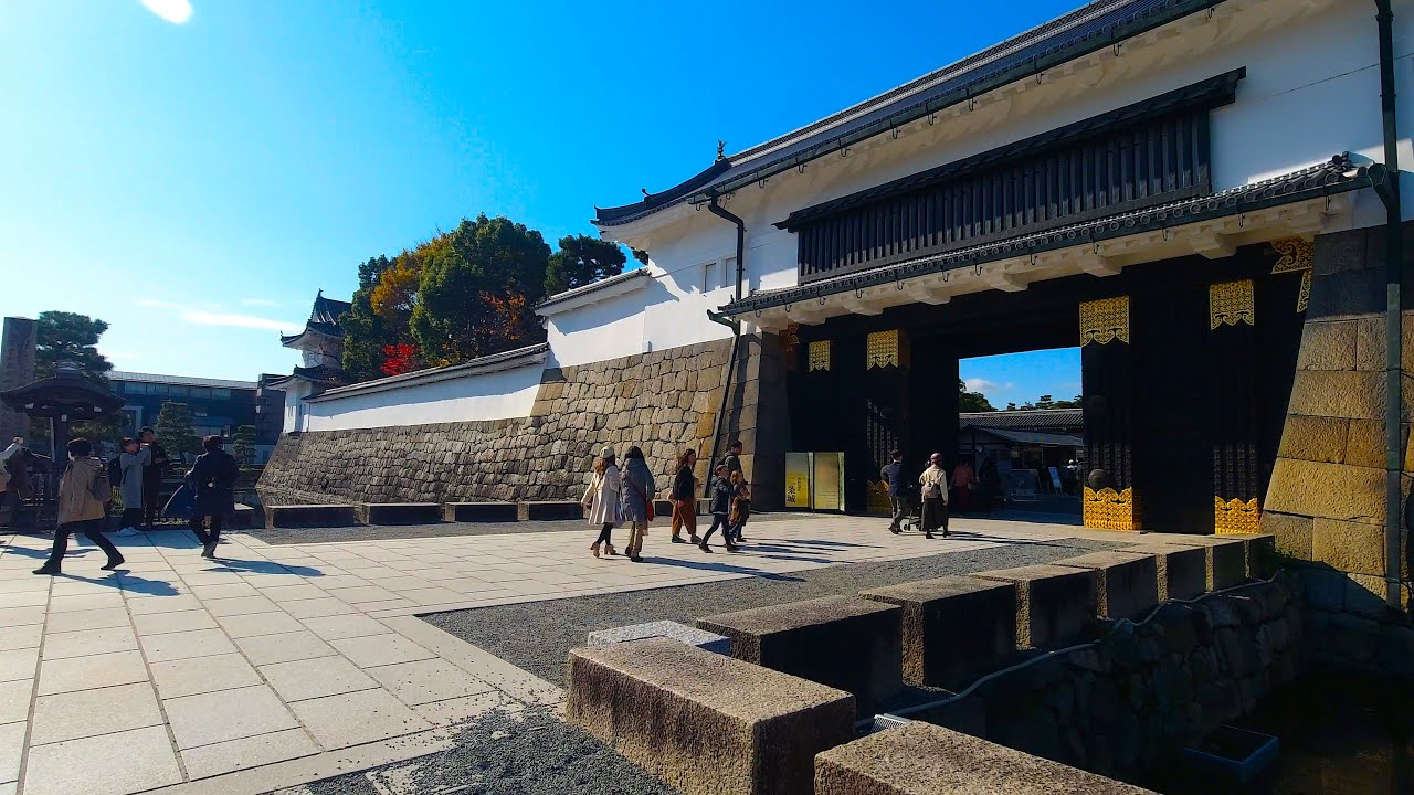 Embark on an enchanting walking tour through the majestic Nijo Castle.