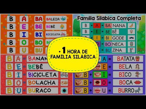 Família silábica completa para crianças | Aprender a ler e escrever | Como aprender a ler e escrever