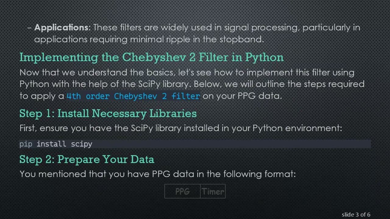 How to Implement a Chebyshev 2 Filter in Python for Signal Processing
