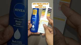 let&#39;s do ph test of Nivea body milk body lotion/pass  or fail ??? 😱😱😱😱#phtesting  #phtest