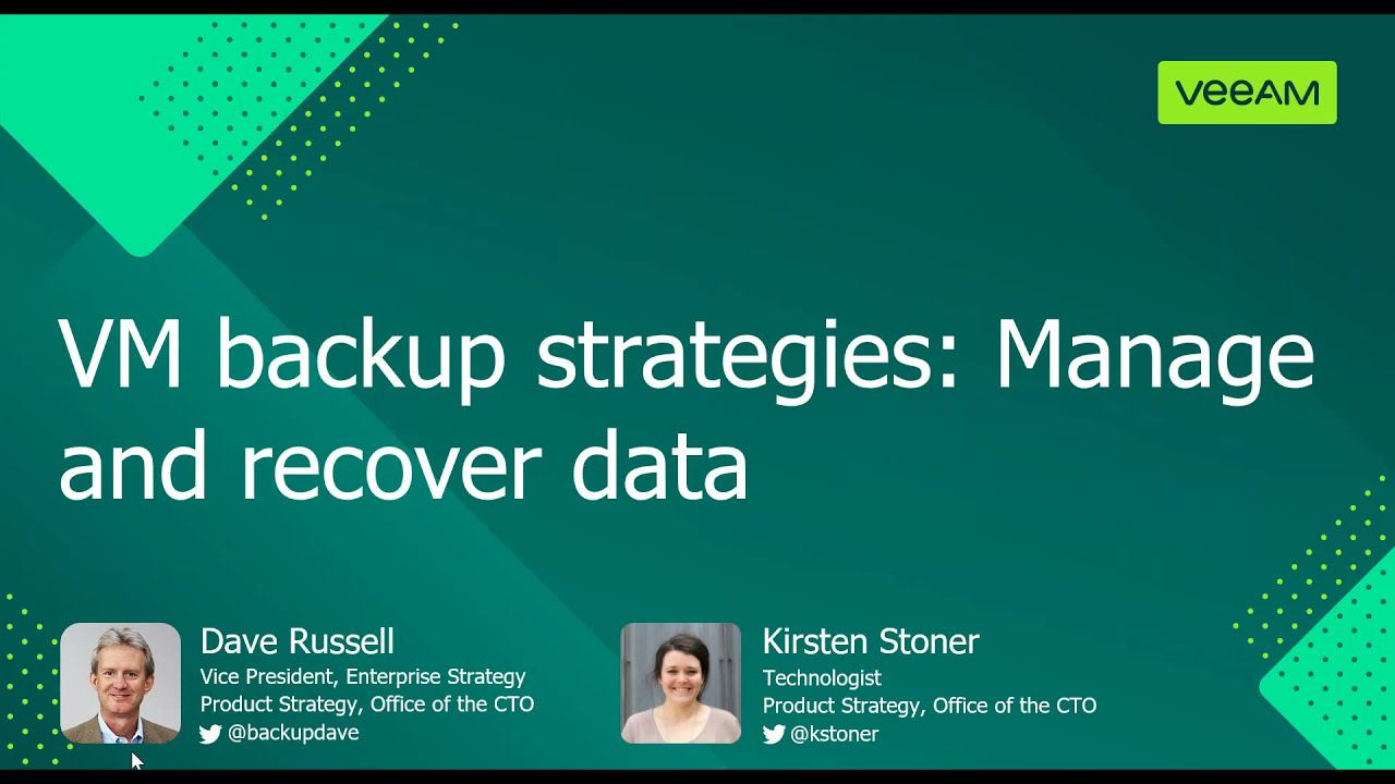 VM backup strategies: Manage and Recover data video