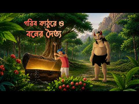 গরিব কাঠুরে ও বনের দৈত্য | Bengali Fairy Tales Cartoon | Rupkothar Bangla Golpo | Story Bird