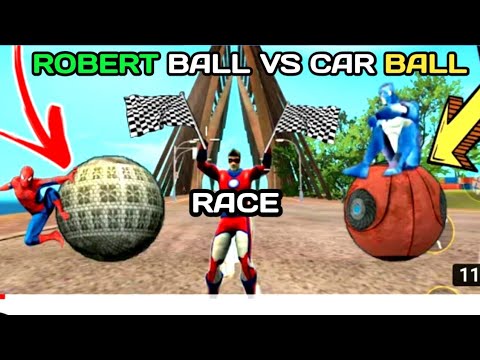 Robot ball vs car ball in rope hero ||   rope hero vice town game || rope hero game