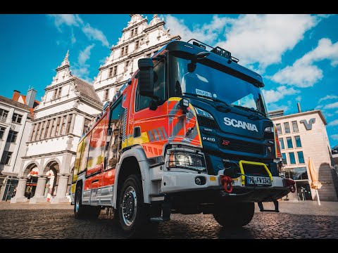Neues Hifeleistungslöschgruppenfahrzeug HLF Feuerwehr Paderborn, Scania, Rosenbauer