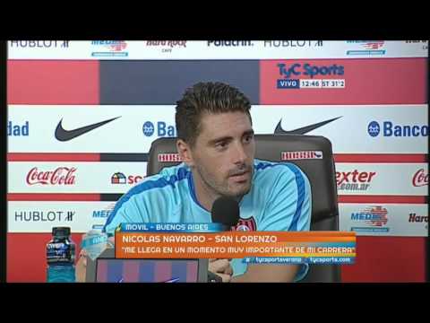 Nicolás Navarro: "Torrico es el arquero titular de San Lorenzo"
