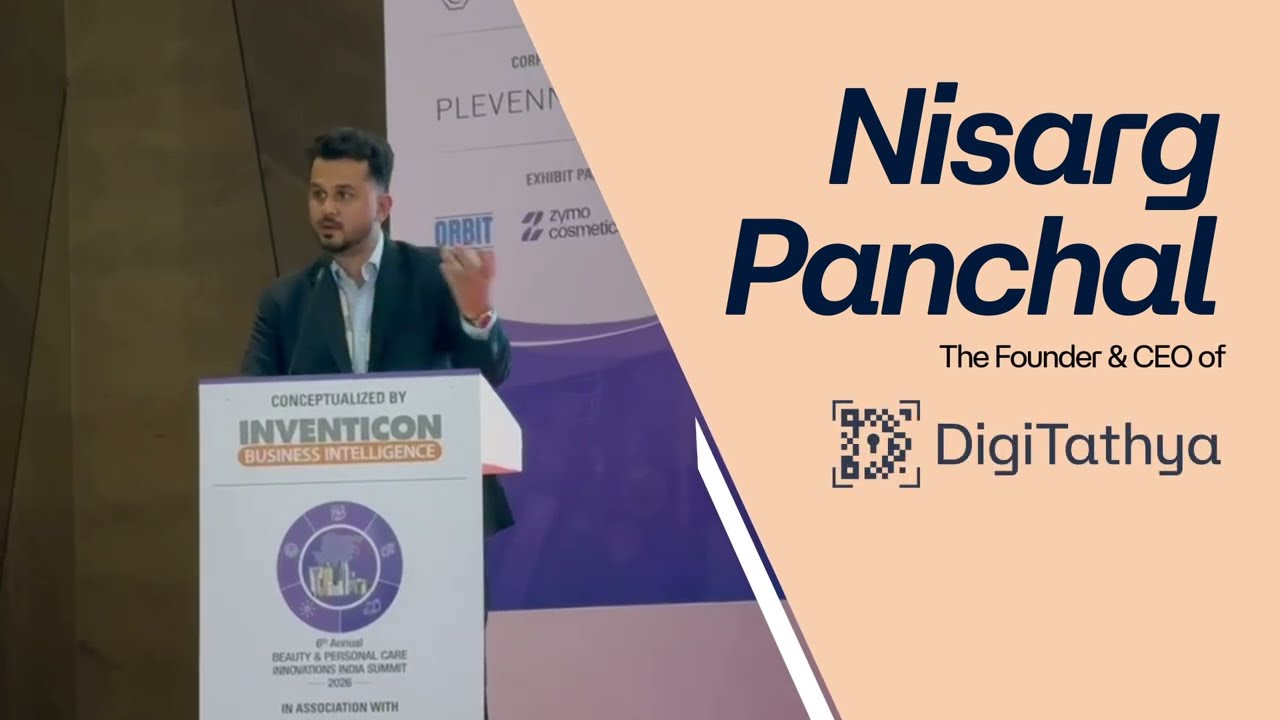 DigiTathya CEO Nisarg Panchal at BPCI 2026 on QR Based Supply Chain Traceability