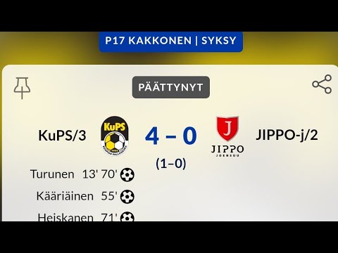 KuPS B3 - JIPPO-j/2 4-0 (3.9.2023)