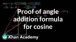 Proof of angle addition formula for cosine | Trigonometry | Khan Academy