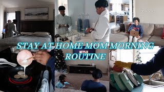 Stay at Home Mom Morning Routine | No talk cozy vlog|  vlogmas day 16