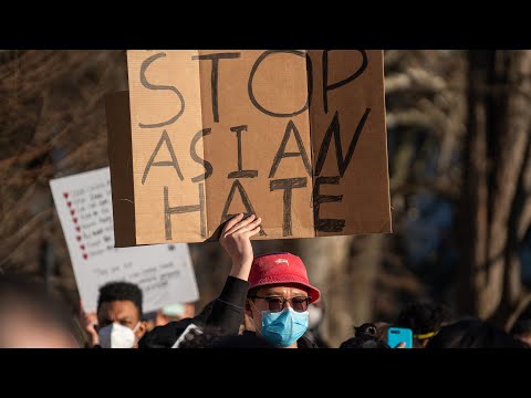 Hundreds protest against anti-Asian hate crimes in U.S.
