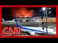See moment planes collide at Tokyo airport