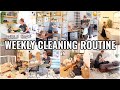 WEEKLY CLEANING ROUTINE WHOLE HOUSE CLEAN WITH ME 2025 CLEANING MOTIVATION