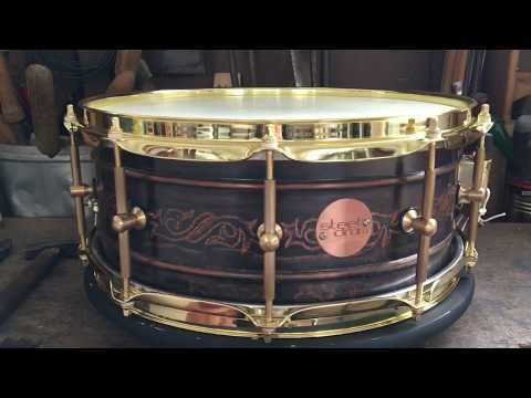 Steeldrum Copper Engraved 14x5,5 - Test