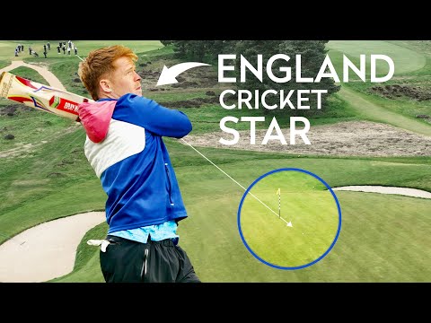 Ollie Pope's HOLE IN ONE with a Cricket Bat?