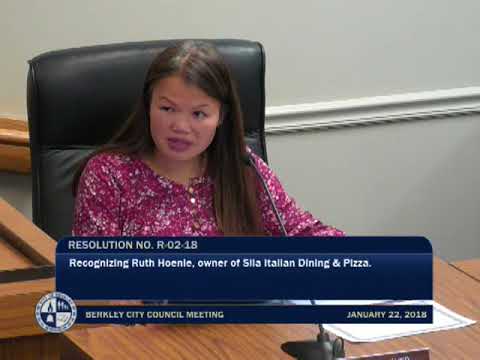 Berkley City Council Meeting - January 22, 2018