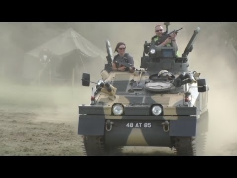 CVRT Spartan FV103 at Tanks Trucks & Firepower - Great Slow Motion Sequences