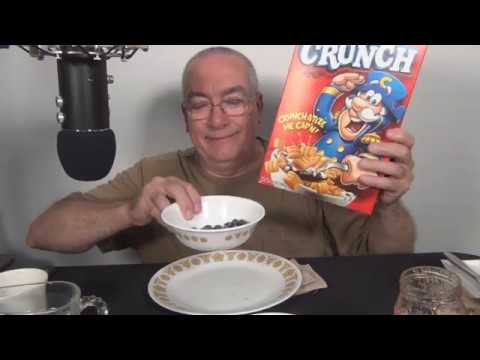ASMR Eating Captain Crunch with Blueberries Breakfast