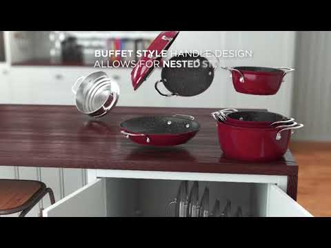 Curtis Stone DuraPan Nonstick 15piece Nesting Cookware Set