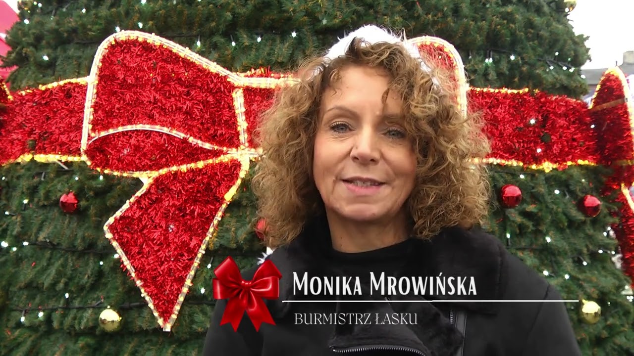 Monika Mrowińska – Burmistrz Łasku | życzenia świąteczne