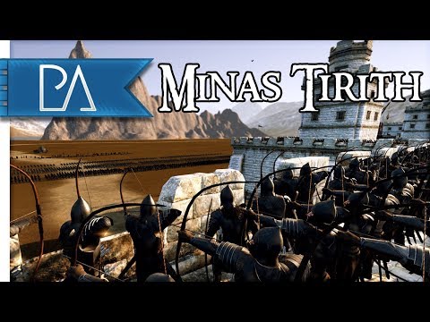 EPIC SIEGE OF MINAS TIRITH - Lord of The Rings - Total War: Rise of Mordor Mod Gameplay
