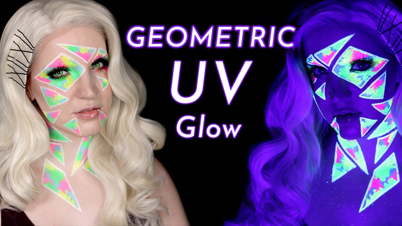 Geometric Black Light Makeup Tutorial