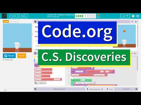 Code.org Lesson 20.4 Collision Detection | Tutorial with Answers | C.S. Discoveries Unit 3
