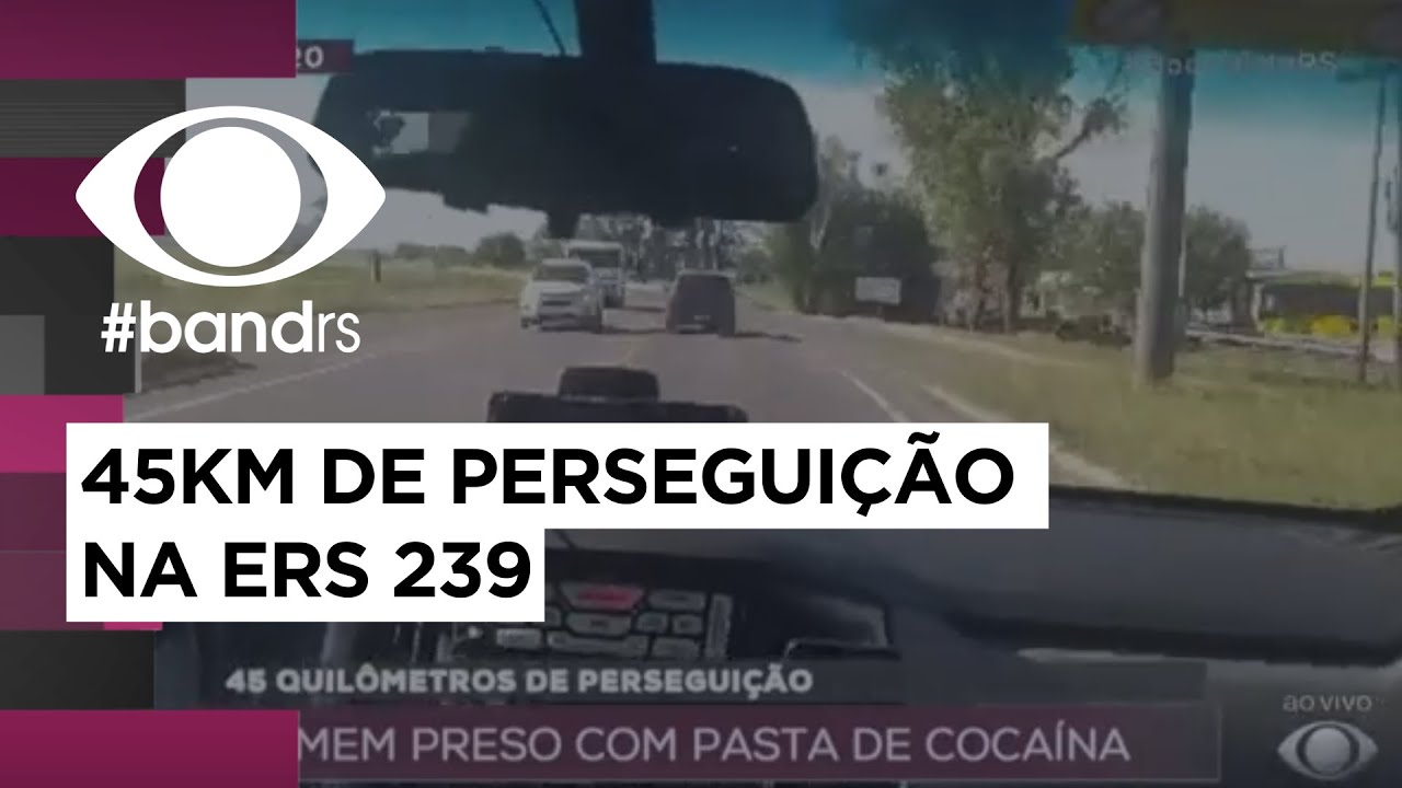 Homem é preso com pasta de cocaína em perseguição