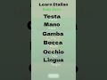 Body Parts Learn Italian Language Easy Way Learn Italian Language For Begineers Learnitalian