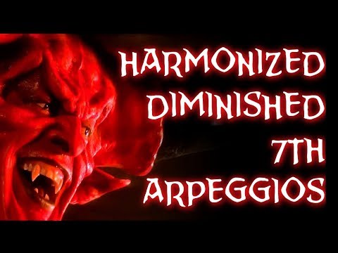 Quick and Easy CHAOS Music Using Only Dim7 Arpeggios[GUITAR LESSON - MUSIC THEORY]