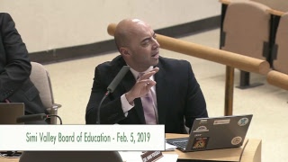 Simi Valley Unified School District Meeting - 2/5/19