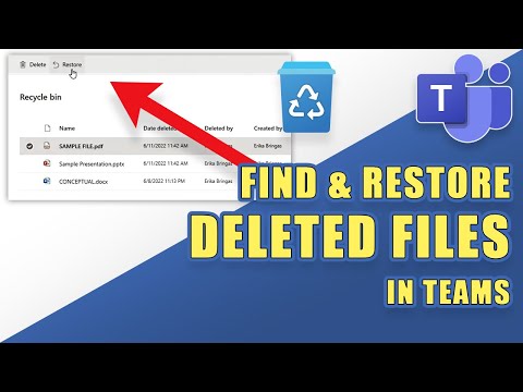 MS Teams - How to FIND & RESTORE Deleted Files (from the Recycle Bin)