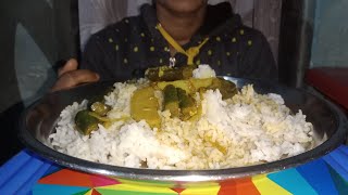 #Eating show_[ Rice  , Alu Bangan  curry ] 👍🙏