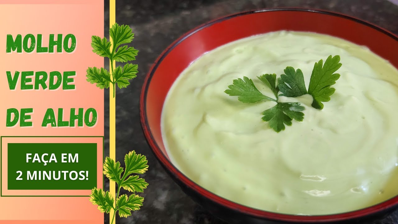 Molho verde de alho | CREMOSO | Molho para Churrasco | Molho para hambúrguer