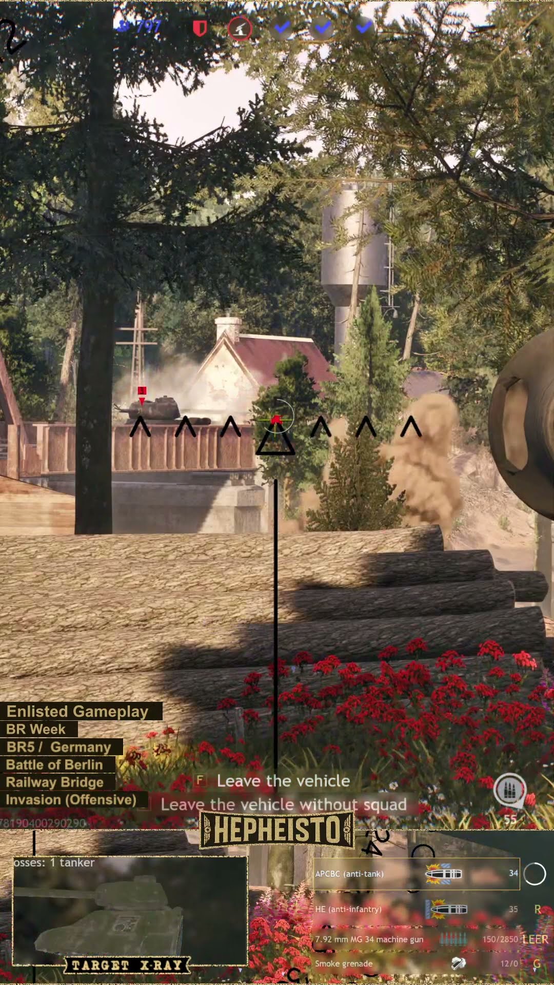 Tiger eliminates Tank T-34-85 (D-5T) with 88mm Cannon